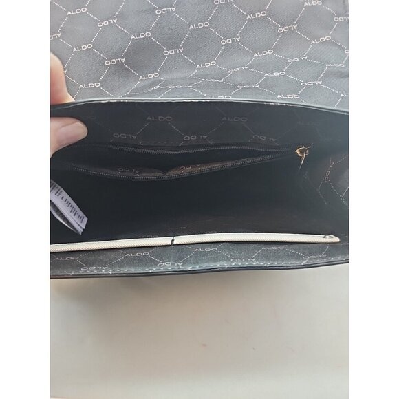 Aldo Shoulder  handbag women Floral Purple With Scarf New - Picture 7 of 8